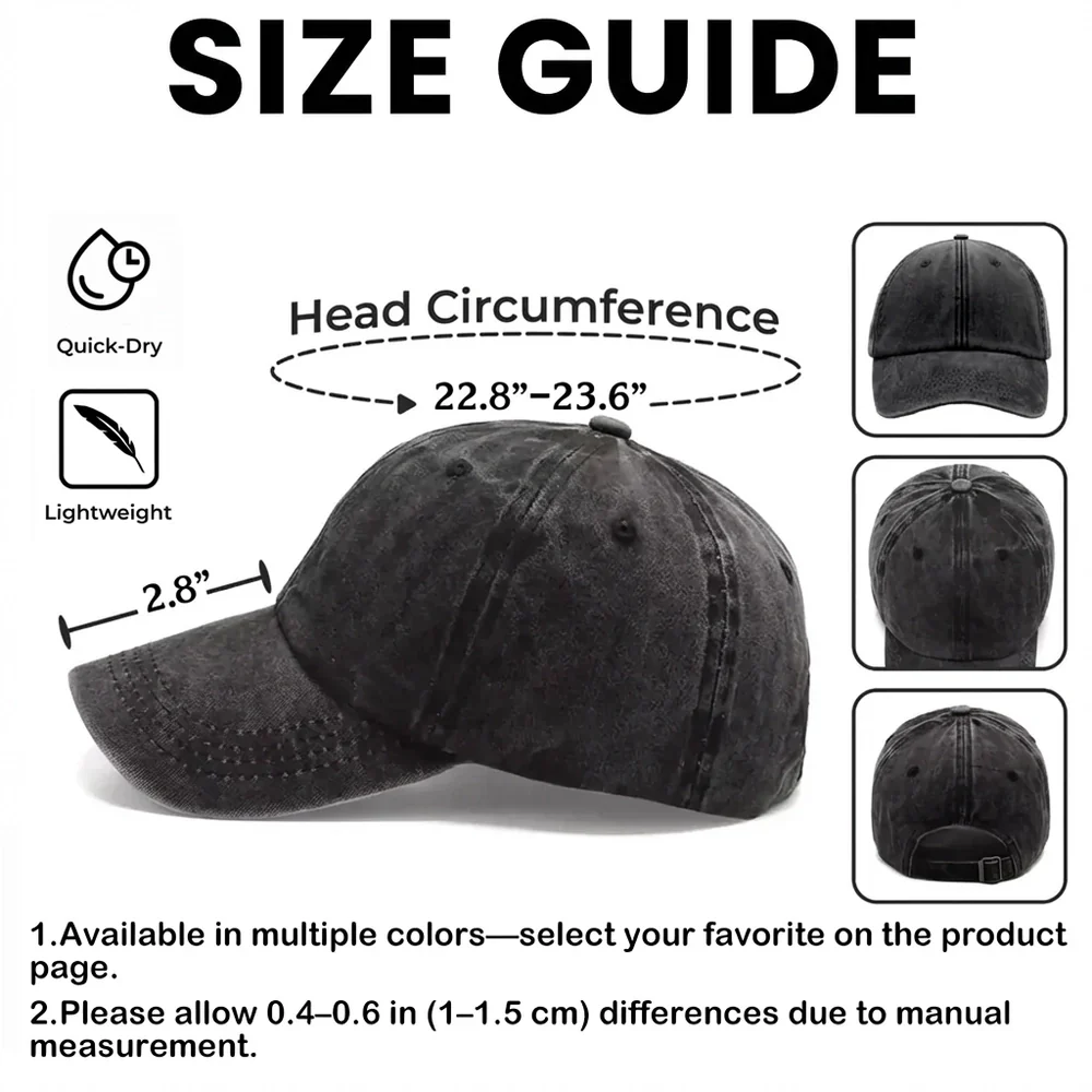 Washed Denim Baseball Cap for Dog Mom, Custom Golden Retriever Graphic, Unique Creative Gift for Pet Owners - Image 4
