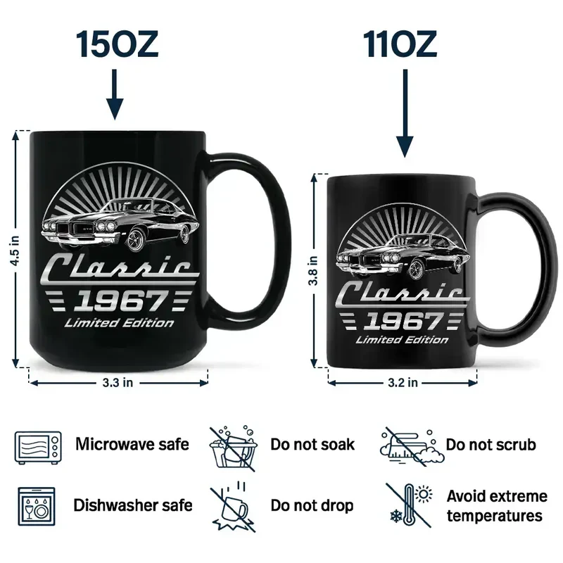 Personalized Classic Car Mug, Creative Gift for Car Enthusiasts & Cozy Coffee Time - Image 5