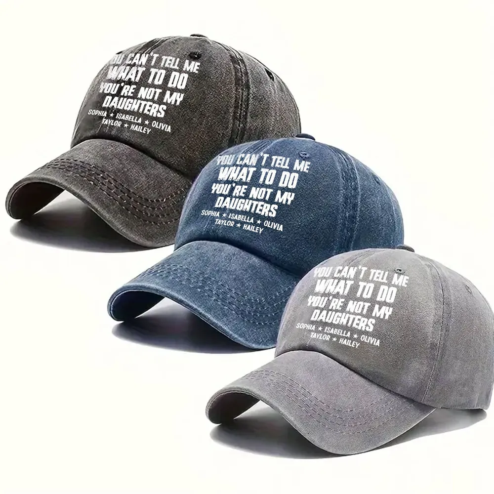 Personalized Washed Denim Baseball Cap, Custom Funny Quote, Unique Creative Gift for Grandparents - Image 5