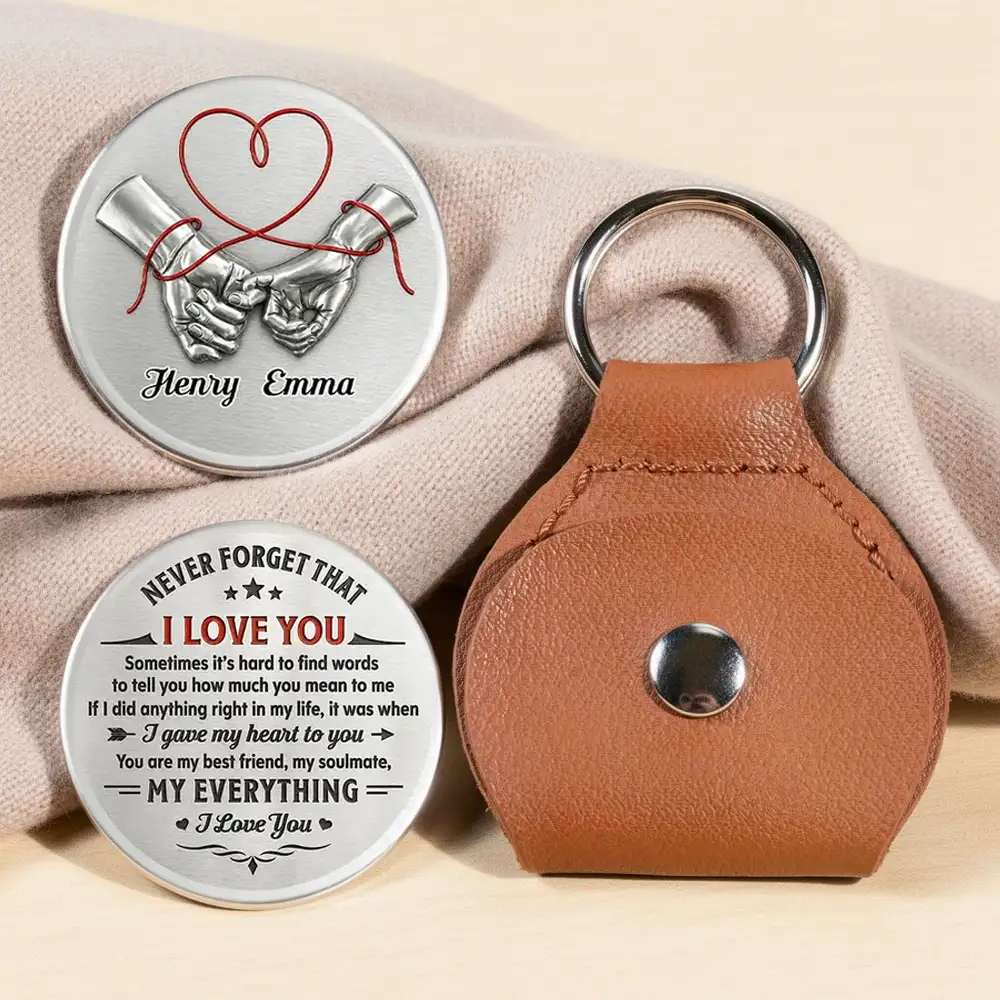 Personalized Pocket Hug with Holding Hands Art, Unique Creative Gift for Partner