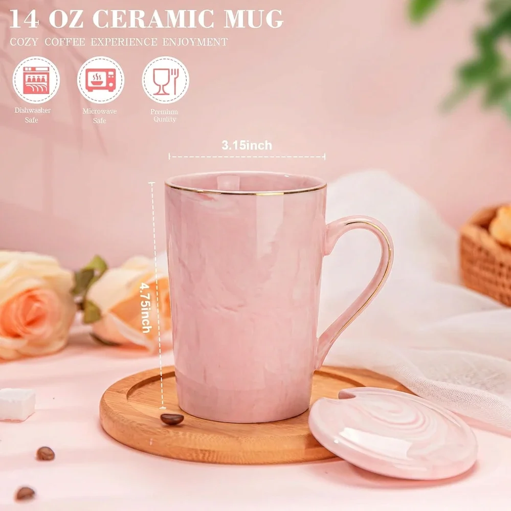 Personalized Gold-Rimmed Marble Mug Set for Best Friends, Funny Custom Name Gift for Besties - Image 4