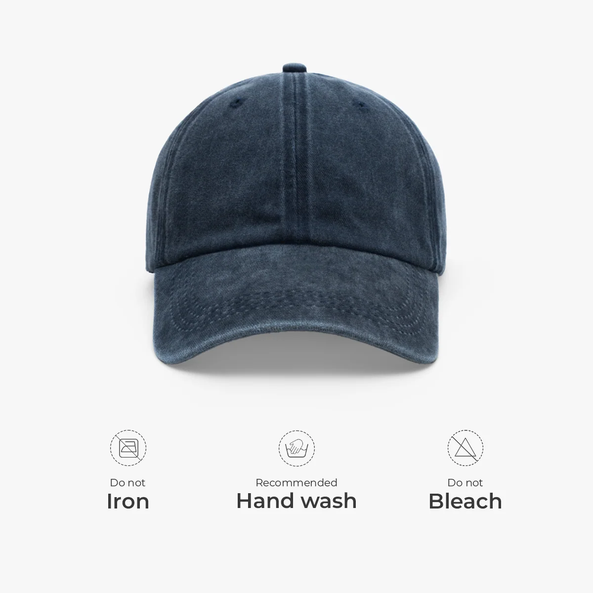 Personalized Washed Denim Baseball Cap, Vintage Look Unique Gift for Dad, Custom Casual Style - Image 6