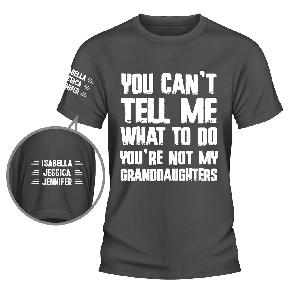 Personalized Dual Print Classic Tee, Bold Granddaughter Quote Shirt, Unique Creative Gift for Grandparents - Image 3