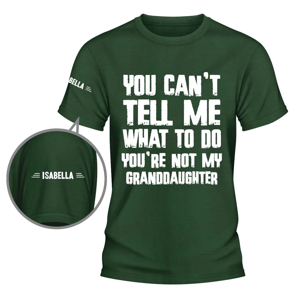 Personalized Dual Print Classic Tee, Bold Granddaughter Quote Shirt, Unique Creative Gift for Grandparents - Image 5