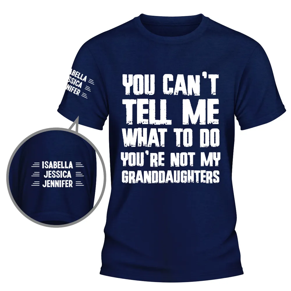 Personalized Dual Print Classic Tee, Bold Granddaughter Quote Shirt, Unique Creative Gift for Grandparents - Image 6