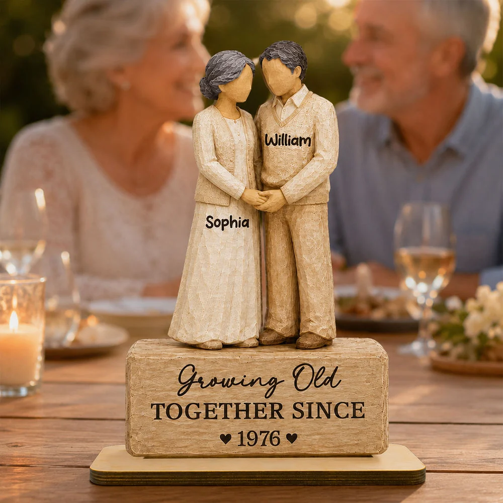 Personalized 2-Layer Wooden Plaque, Holding Hands Senior Couple, Unique Creative Gift for Couple - Image 7