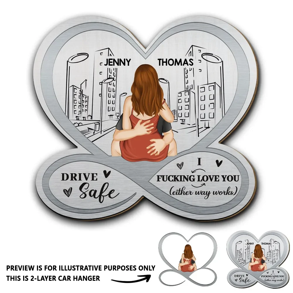 Car Visor Clip with Drive Safe Couple Art, Creative Gift for Boyfriend, Girlfriend or Spouse - Image 4