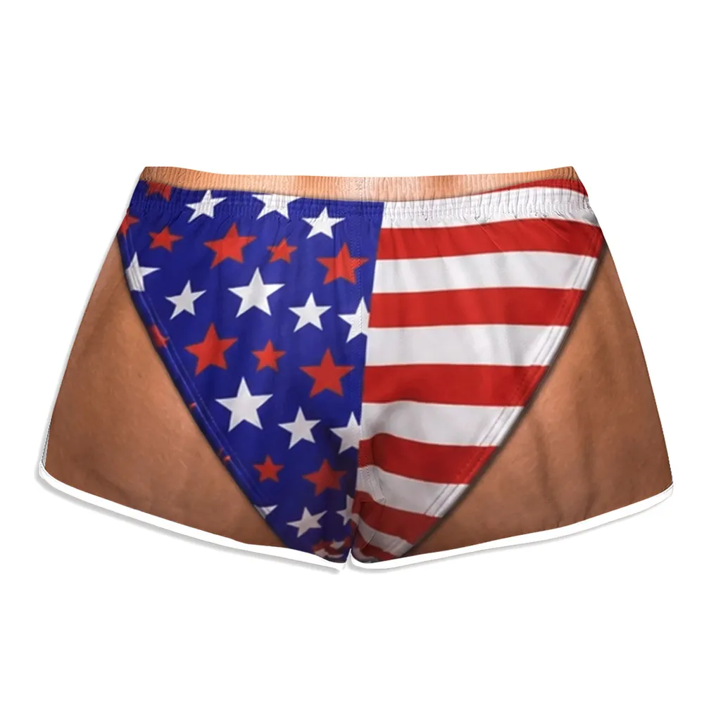 Personalized Men's Beach Shorts with Funny American Flag Print, Creative Gift for Boyfriend or Husband - Image 8