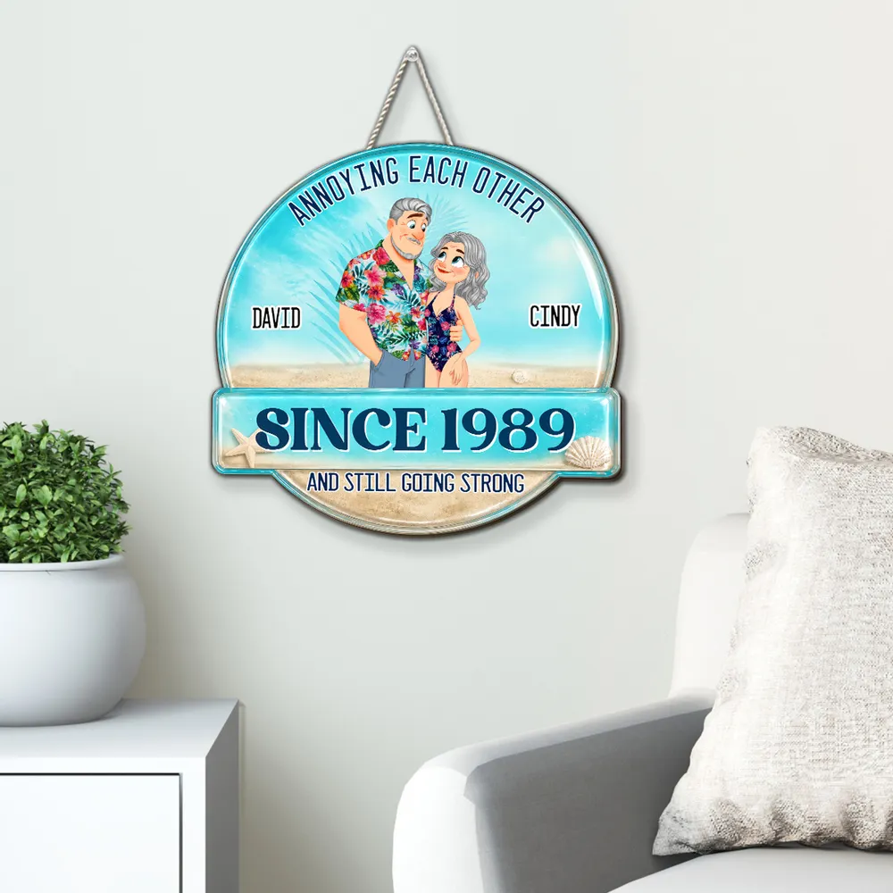 Personalized Wooden Sign, Beach Couple Standing Design, Unique Creative Gift for Couples - Image 5