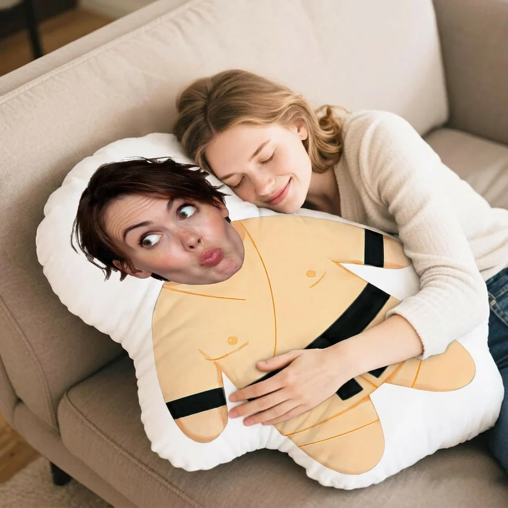 Romantic Shaped Pillow with Custom Cartoon Character, Cozy Couch Accent & Creative Gift for Couples - Image 6