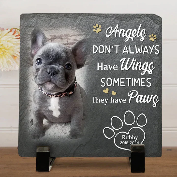 Personalized Dog Memorial Square Stone, Custom Missing You Quote, Unique Sympathy Gift for Pet Owners - Image 3