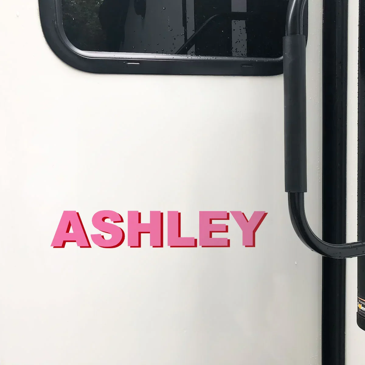 Bold Pink Sticker Decal for Car Windows, Personalized Lettering Keepsake, Creative Gift for Friends - Image 3