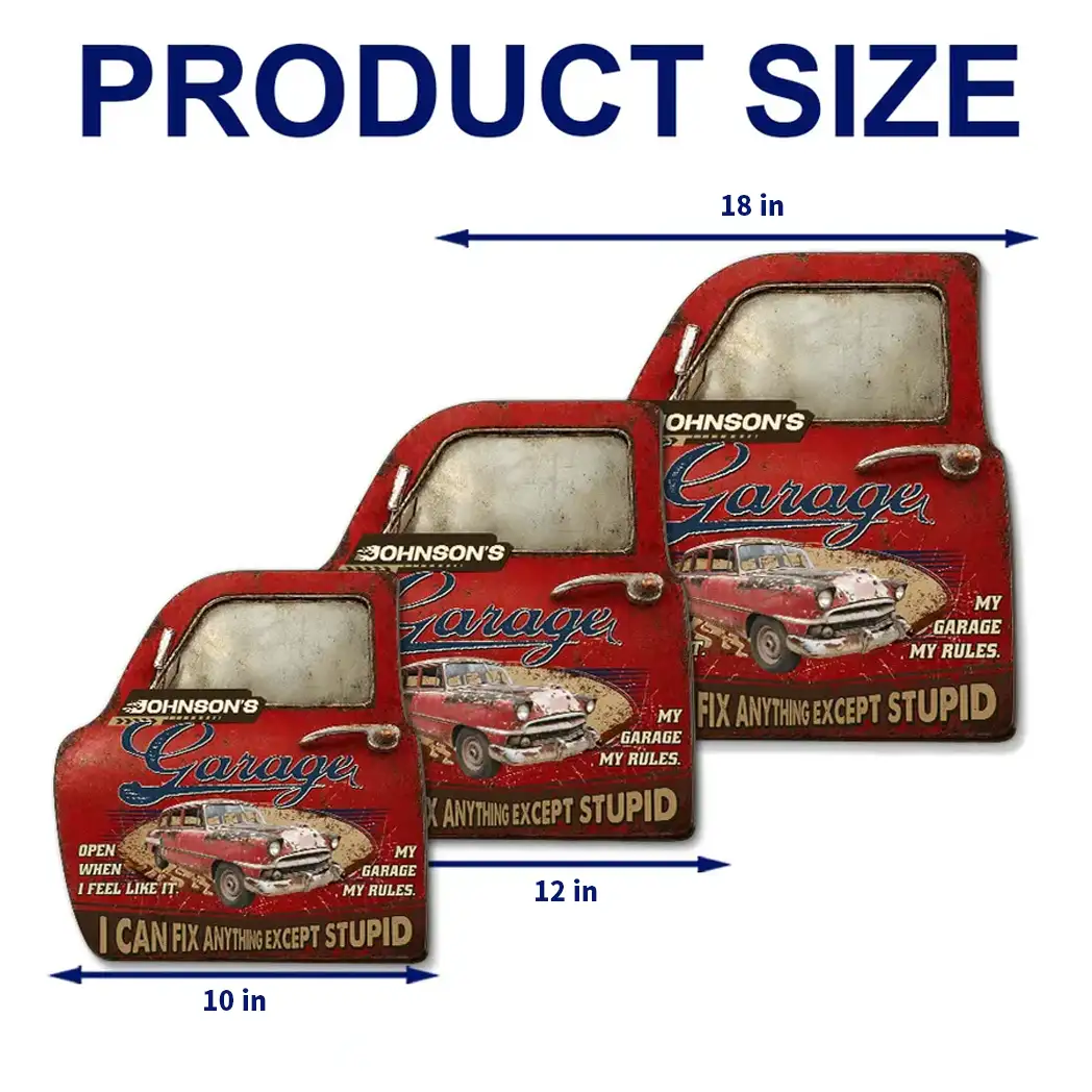 Personalized Wooden Sign, Vintage Garage Car Door Decor, Unique Creative Gift for Car Enthusiast - Image 4