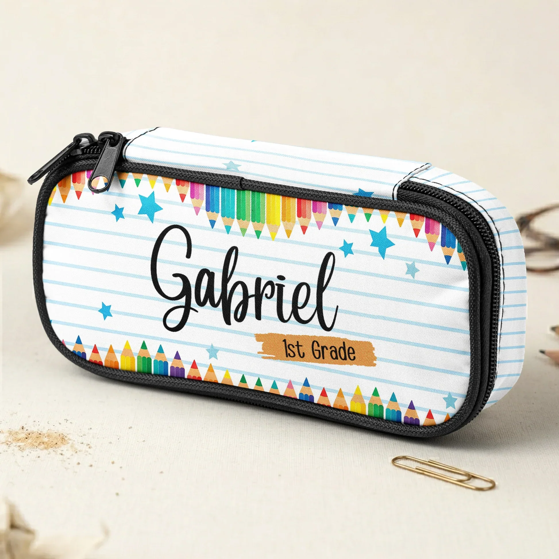 Personalized Pencil Case, Colorful School Design, Unique Back To School Gift For Kids - Image 7