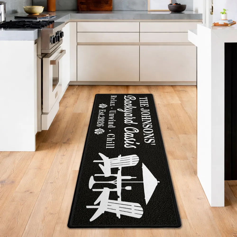 Personalized Standard Doormat with Relax Unwind Chill Patio Design, Creative Gift for Outdoor Entryway - Image 7