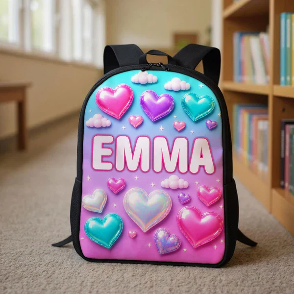 Personalized Kids School Backpack with Space or Unicorn Art, Unique Creative Gift for Back to School - Image 7