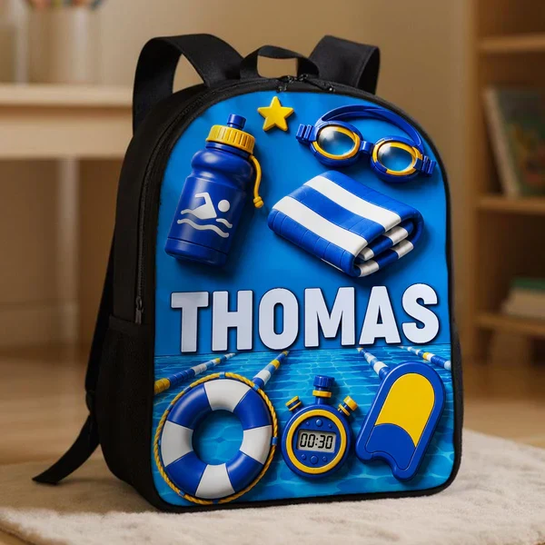 Kids School Backpack, Personalized Sports Design for Classroom Days, Unique Gift for Son or Daughter - Image 7