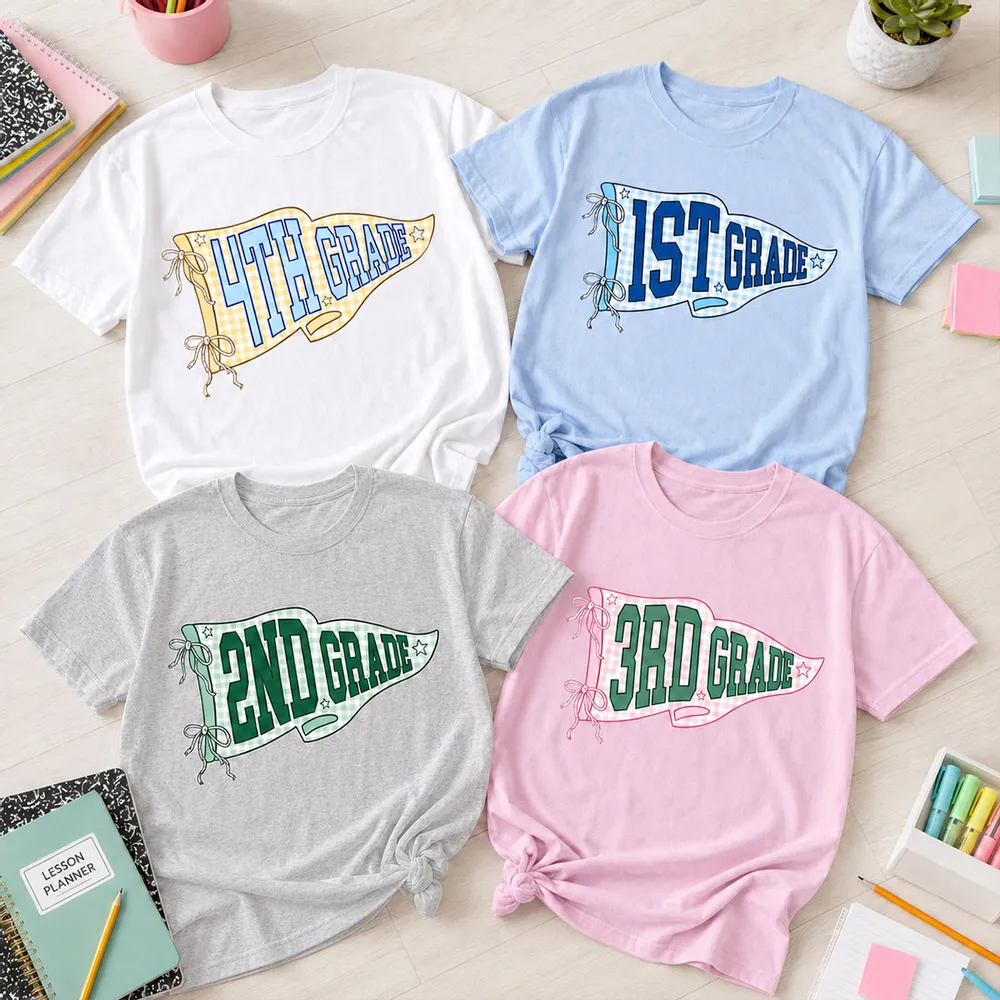 Classic Tee for Teachers, Personalized Grade Level Front & Back Design, Creative Back to School Gift - Image 2
