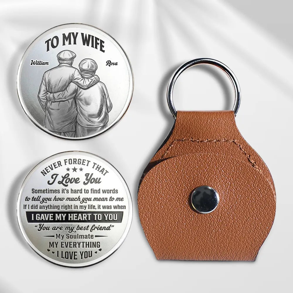 Personalized Pocket Hug with Couple Embrace, Unique Creative Gift for Wife, Romantic Love Token - Image 2