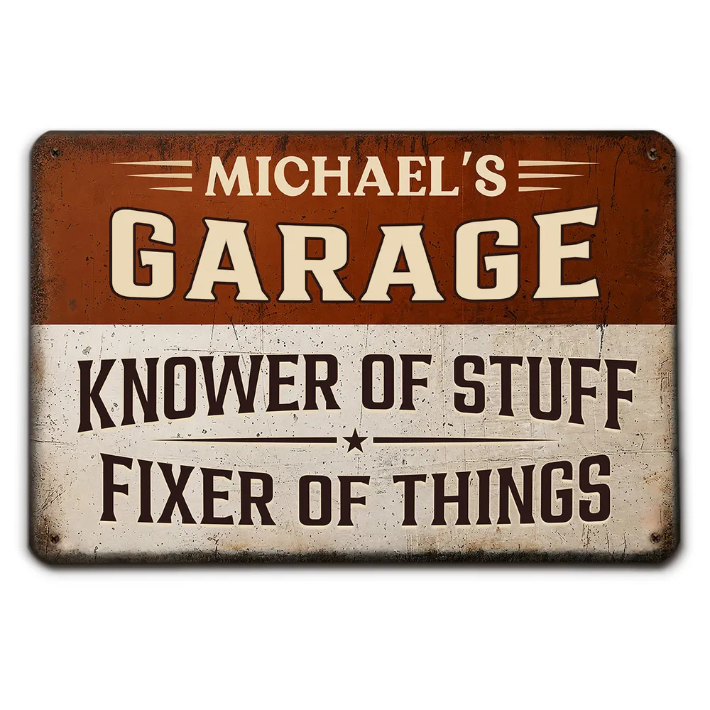 Custom Iron Sign For Garage Or Workshop, Fixer Of Things Quote, Unique Gift For A Handyman - Image 2