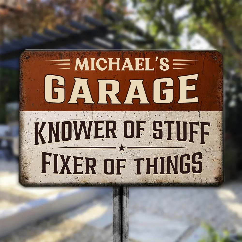 Custom Iron Sign For Garage Or Workshop, Fixer Of Things Quote, Unique Gift For A Handyman - Image 3