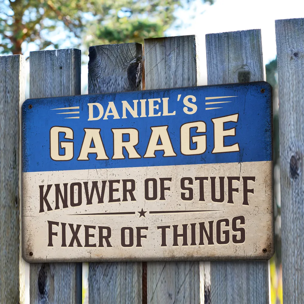 Custom Iron Sign For Garage Or Workshop, Fixer Of Things Quote, Unique Gift For A Handyman - Image 4