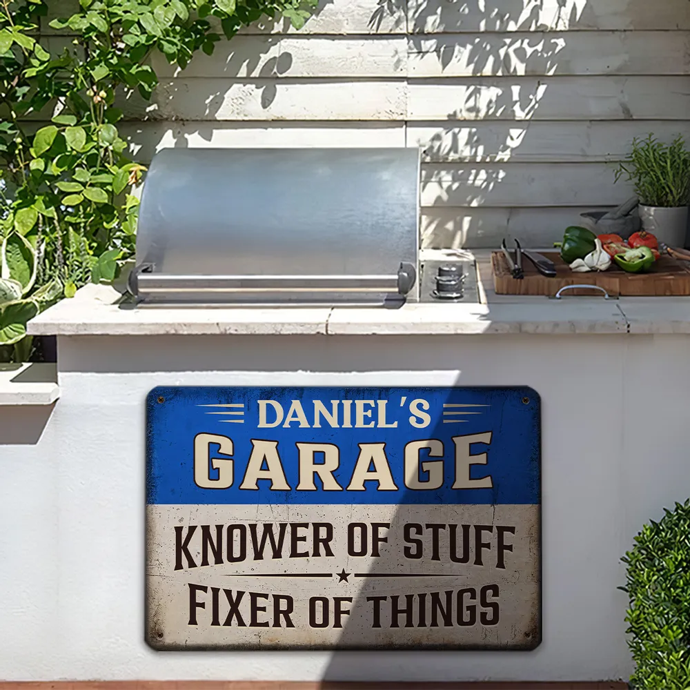 Custom Iron Sign For Garage Or Workshop, Fixer Of Things Quote, Unique Gift For A Handyman - Image 6