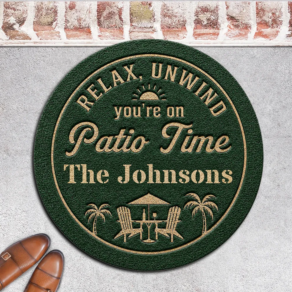 Personalized Relax & Unwind Shaped Doormat, Patio Chair Design, Unique Gift for Family Home - Image 6