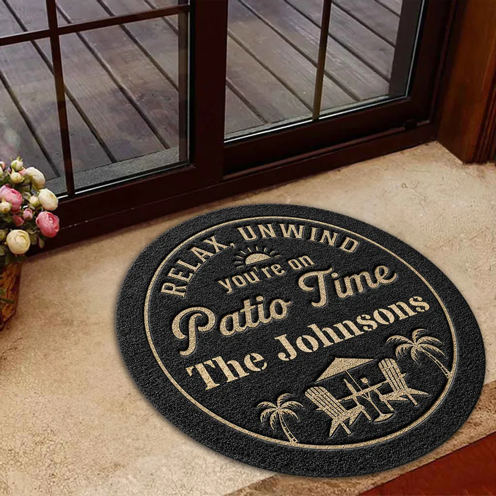 Personalized Relax & Unwind Shaped Doormat, Patio Chair Design, Unique Gift for Family Home - Image 7