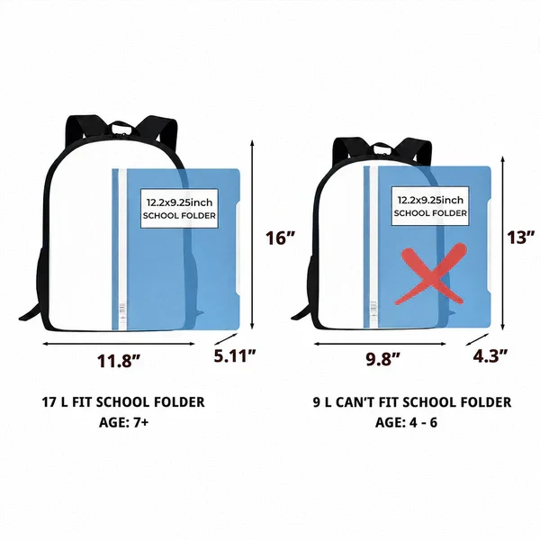 Personalized Kids School Backpack, Child Riding T-Rex Jungle Art, Unique Gift for Boys & Girls - Image 6