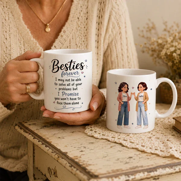 Personalized Mug with Pinky Promise Friends, Unique Creative Gift for Close Friend, Warm Daily Coffee Keepsake - Image 6