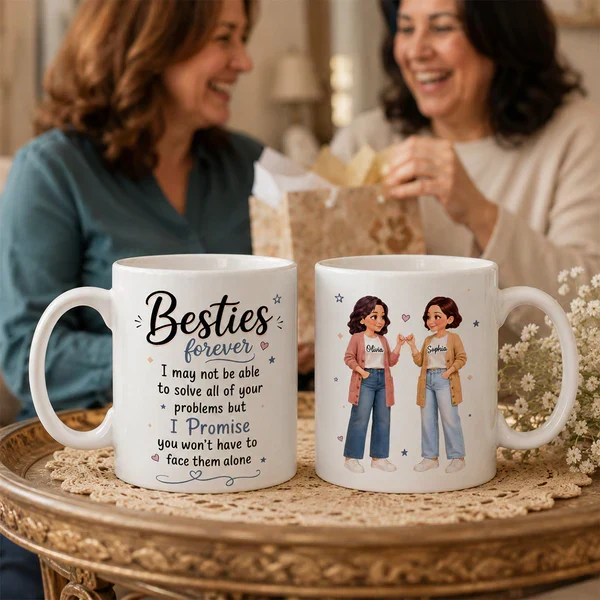 Personalized Mug with Pinky Promise Friends, Unique Creative Gift for Close Friend, Warm Daily Coffee Keepsake - Image 7