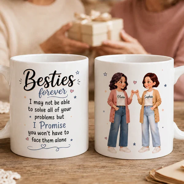 Personalized Mug with Pinky Promise Friends, Unique Creative Gift for Close Friend, Warm Daily Coffee Keepsake - Image 8
