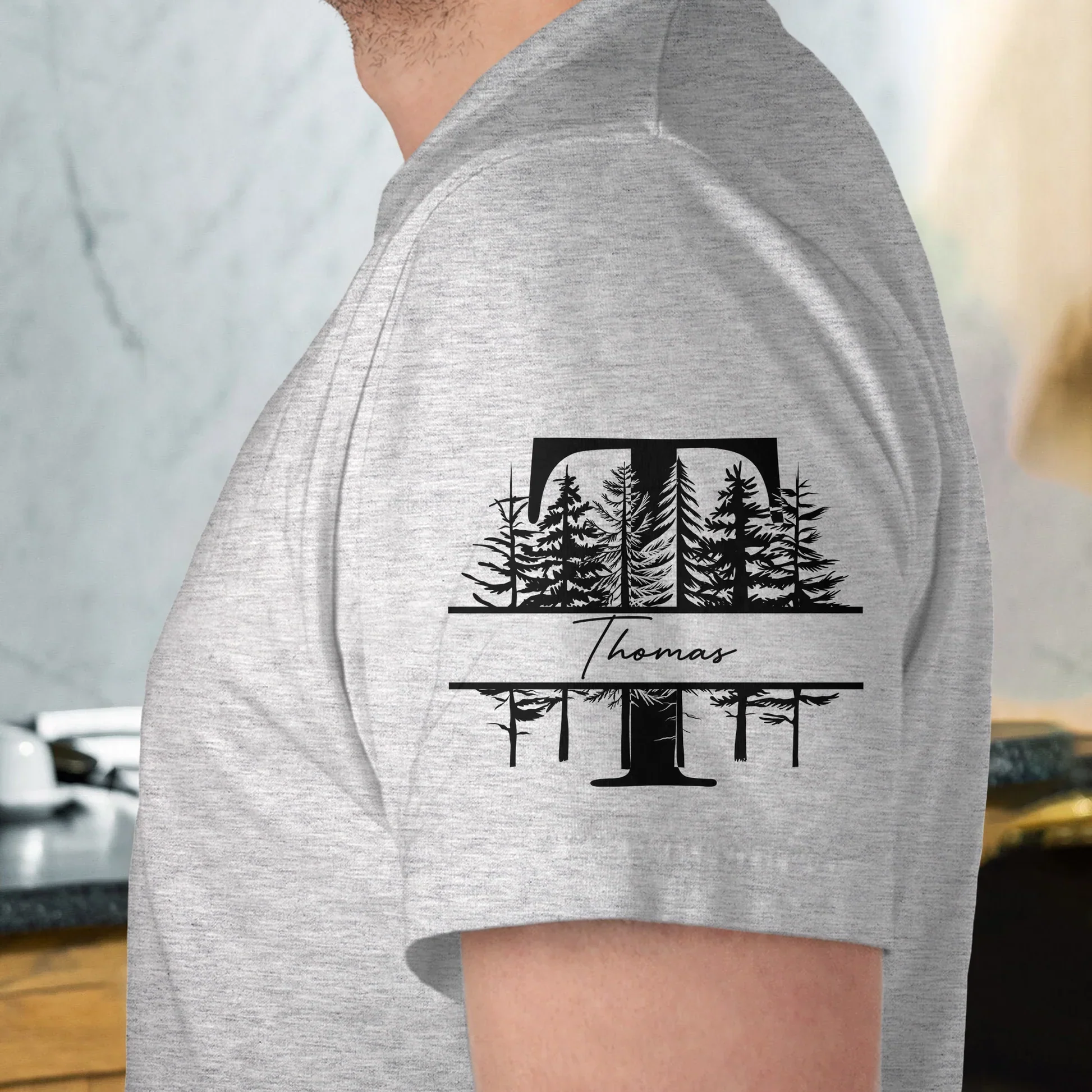 Personalized Dual Print Classic Tee, I Hate People Forest Moon Design, Unique Gift for Introvert Friend - Image 3