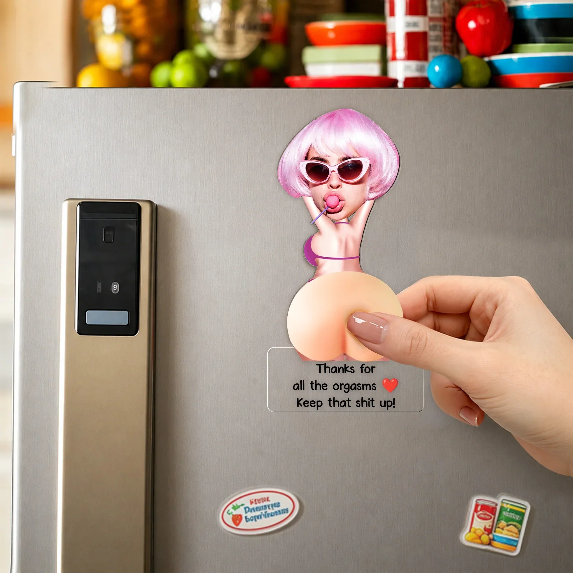 Funny Personalized Silicone Acrylic Magnet With Custom Face, Cheeky Unique Gift For Him - Image 5