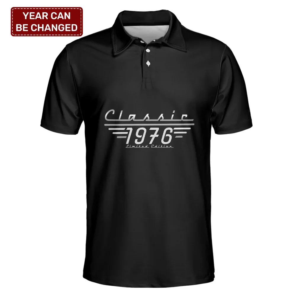 Personalized Printed Polo Shirt, Classic Vintage Birthday Style, Unique Gift For Dad, Husband Or Grandpa - Image 5
