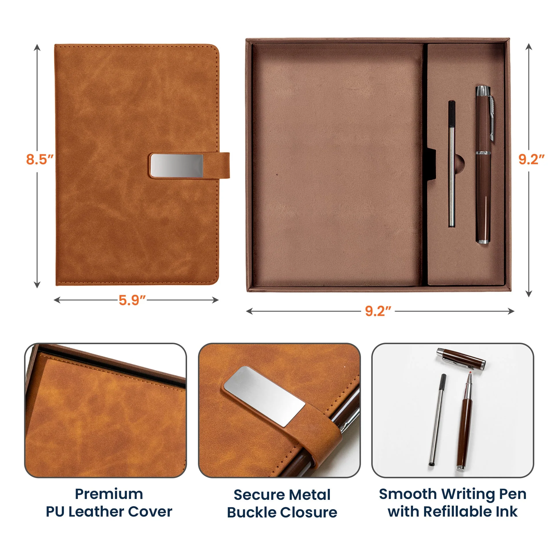 Personalized Metal Buckle Notebook Set, Travel Lovers With Suitcases, Unique Creative Gift - Image 4