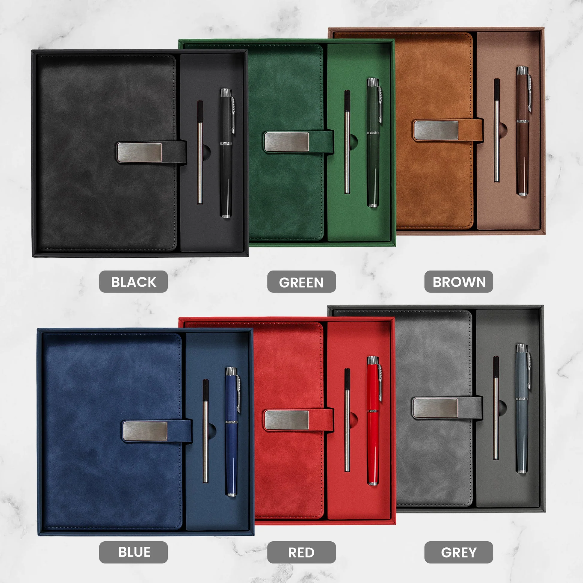 Personalized Metal Buckle Notebook Set, Travel Lovers With Suitcases, Unique Creative Gift - Image 5