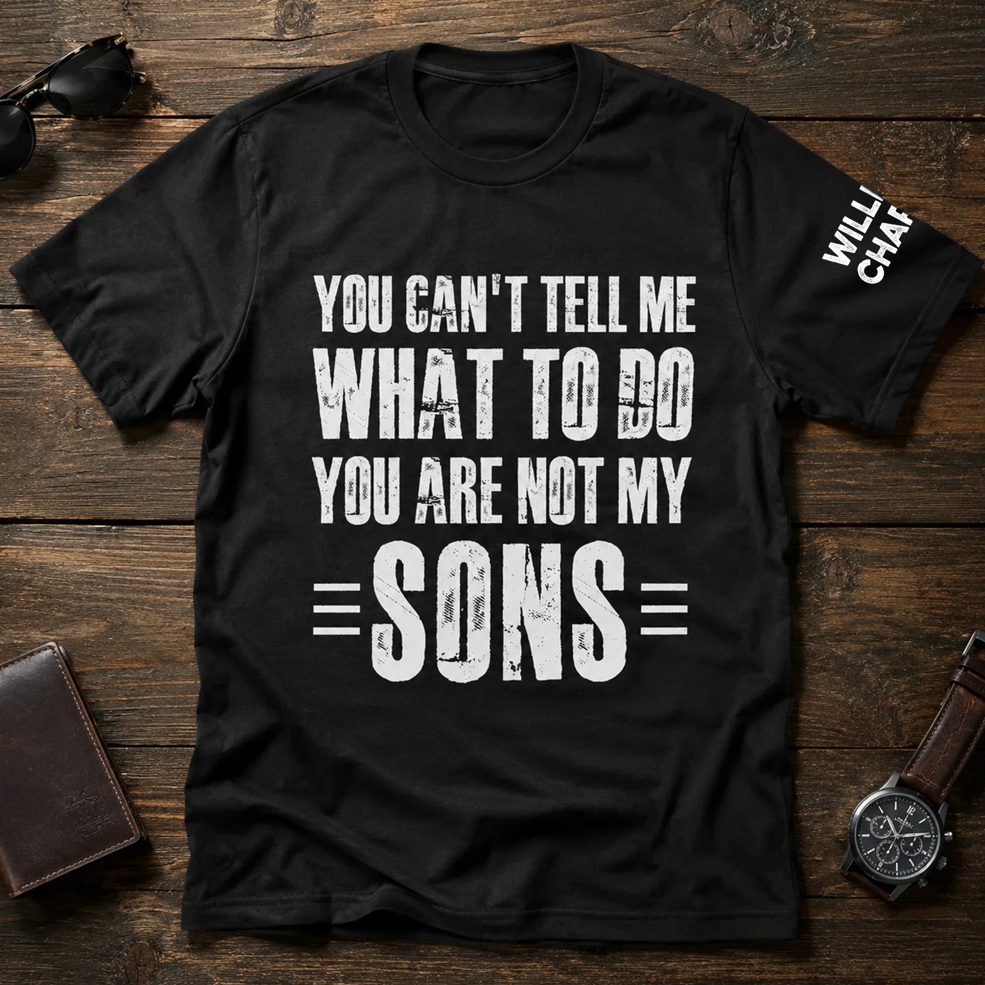 Personalized Dual Print Classic Tee, Bold Daughter Quote For Dad, City Street Style Unique Gift - Image 3