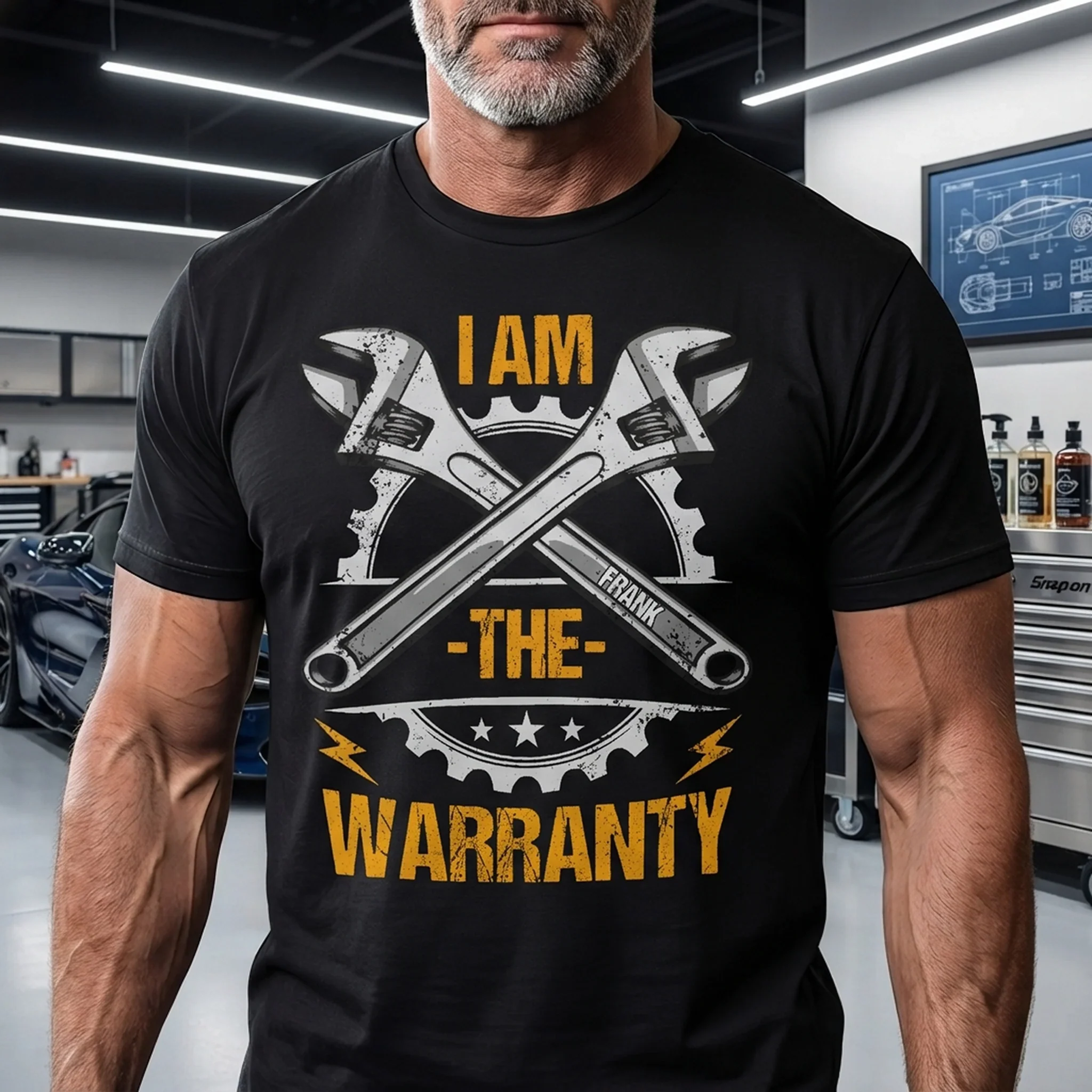 Personalized Classic Tee, I Am The Warranty Wrench Graphic, Unique Gift For Dad & Grandpa