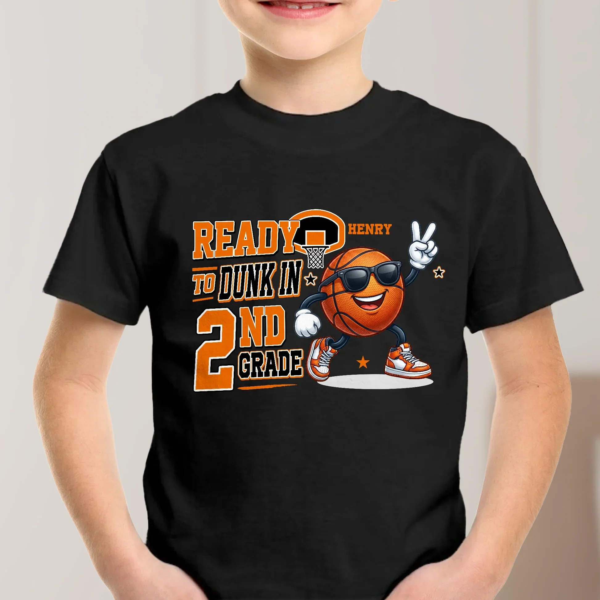 Personalized Youth Tee, Basketball Game On Design for Back to School, Unique Gift for Kids - Image 3