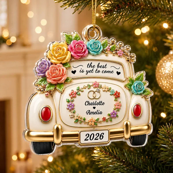 Personalized Acrylic Ornament, The Year We Became Mr. & Mrs., Unique Gift for Couple - Image 3