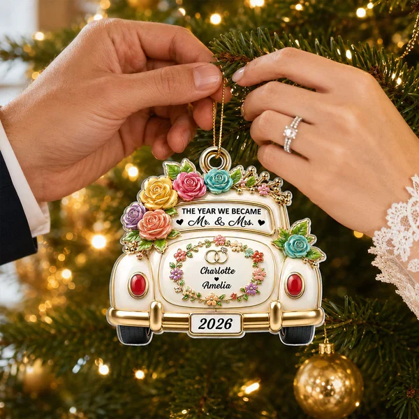 Personalized Acrylic Ornament, The Year We Became Mr. & Mrs., Unique Gift for Couple - Image 7