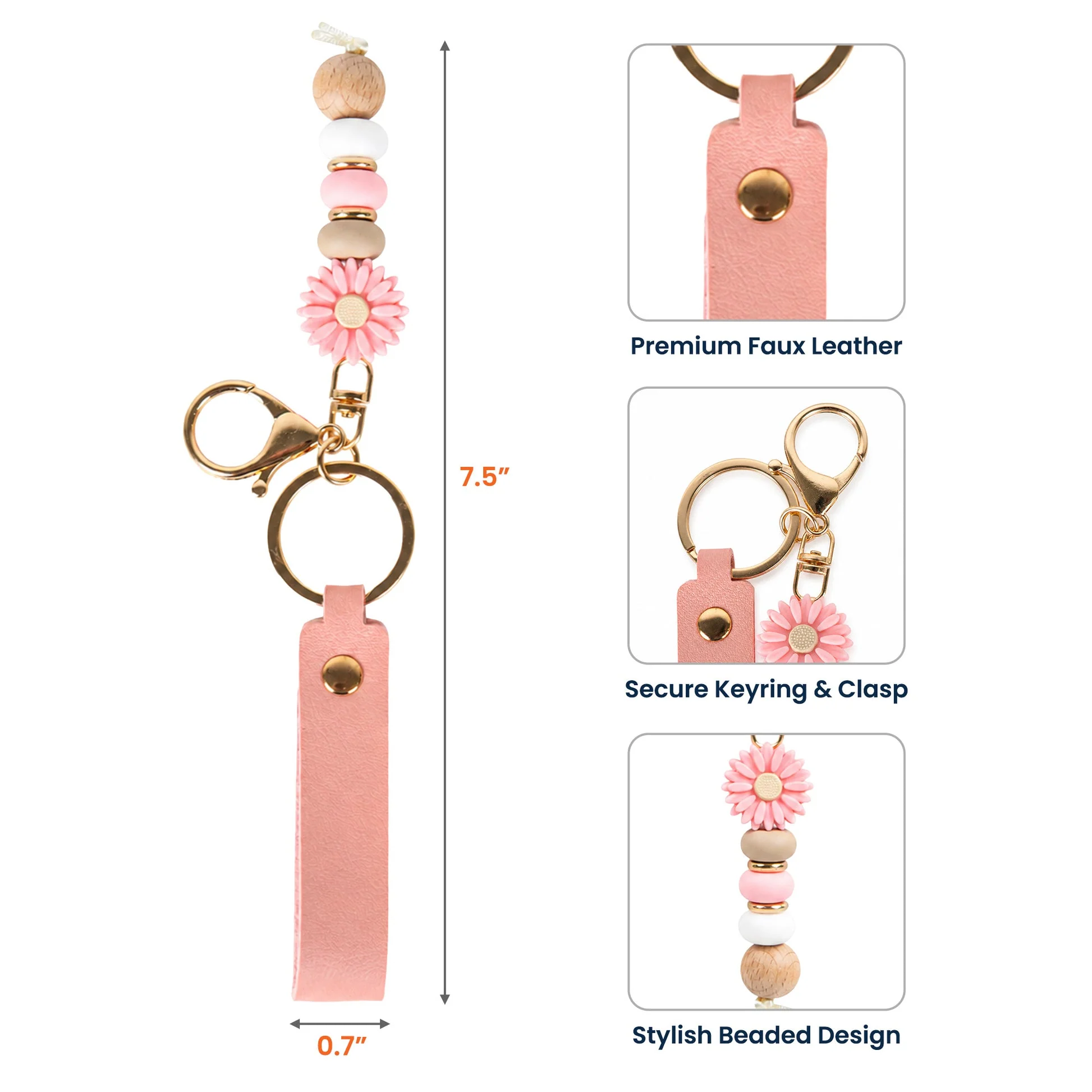 Daisy Keychain For Bridesmaid & Maid Of Honor, Creative Wedding Party Gift With Pastel Floral Style - Image 4