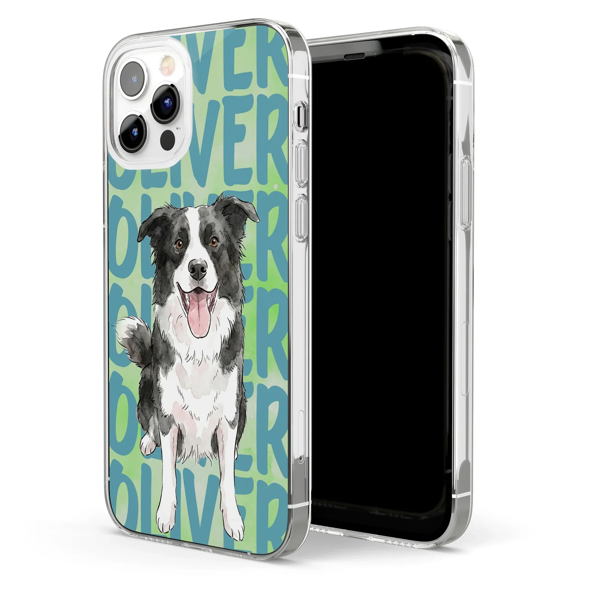 Custom Pet Portrait Clear TPU Phone Case, Personalized Watercolor Style Unique Gift for Dog & Cat Lovers - Image 5