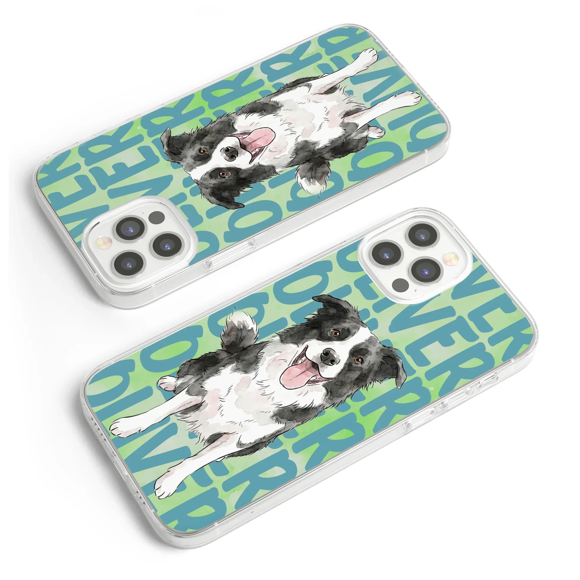 Custom Pet Portrait Clear TPU Phone Case, Personalized Watercolor Style Unique Gift for Dog & Cat Lovers - Image 6