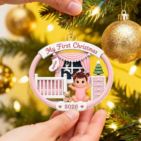 Personalized Acrylic Ornament, My First Christmas Baby Nursery Design, Unique Gift for New Parents - Image 5
