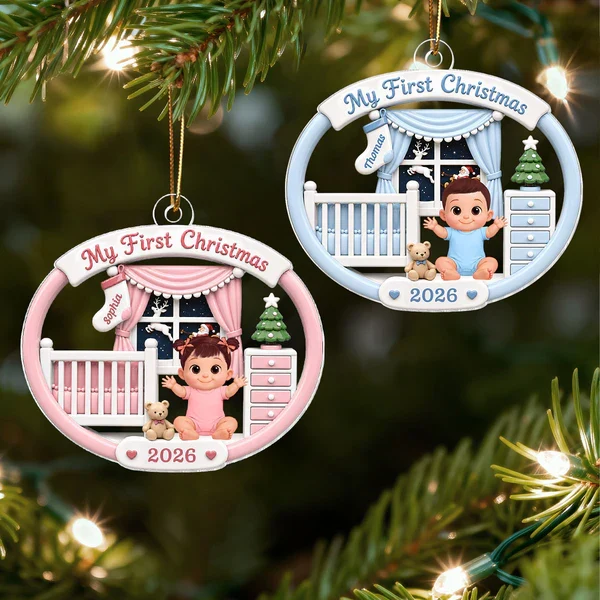 Personalized Acrylic Ornament, My First Christmas Baby Nursery Design, Unique Gift for New Parents - Image 7