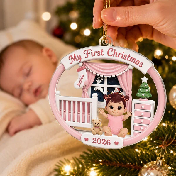 Personalized Acrylic Ornament, My First Christmas Baby Nursery Design, Unique Gift for New Parents - Image 8