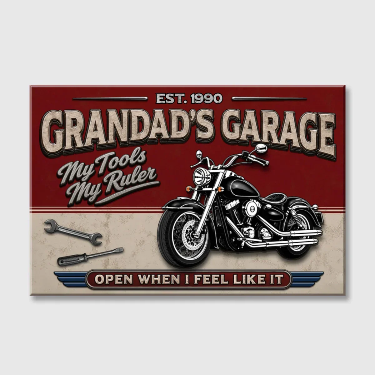 Personalized Dad's Garage Poster, Vintage Car Wall Art, Unique Creative Gift for Dad or Grandpa - Image 4